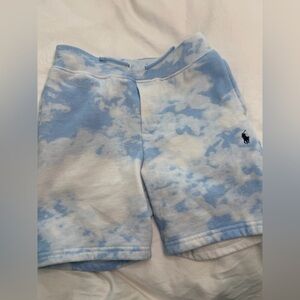 Polo by Ralph Lauren Boys Light Blue & White Tie-Dye Sweat Shorts